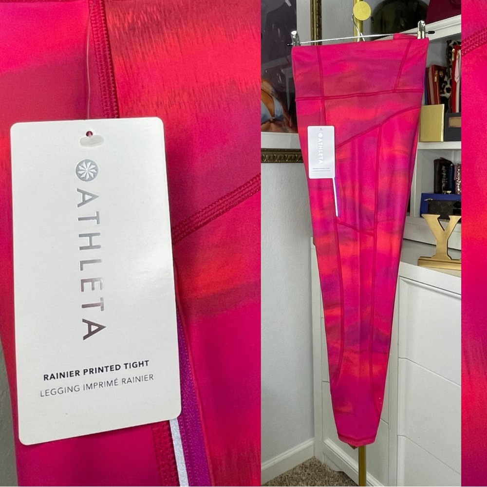 NWT Athleta Rainier tights 2X hot pink
